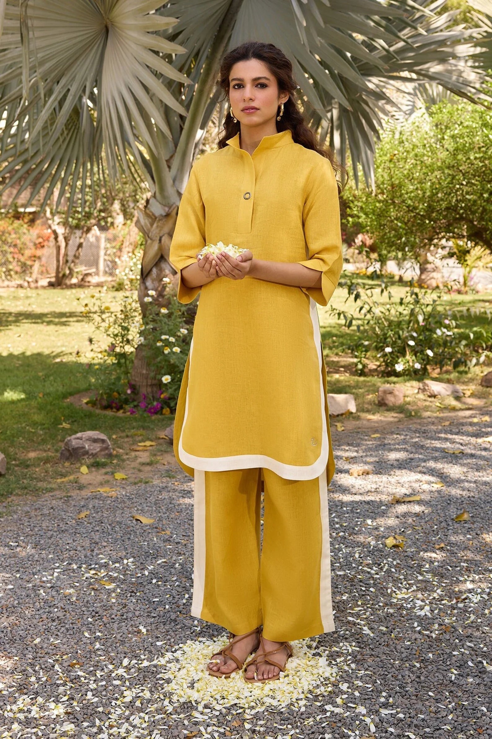 The Bryony Kurta Fabric- Linen