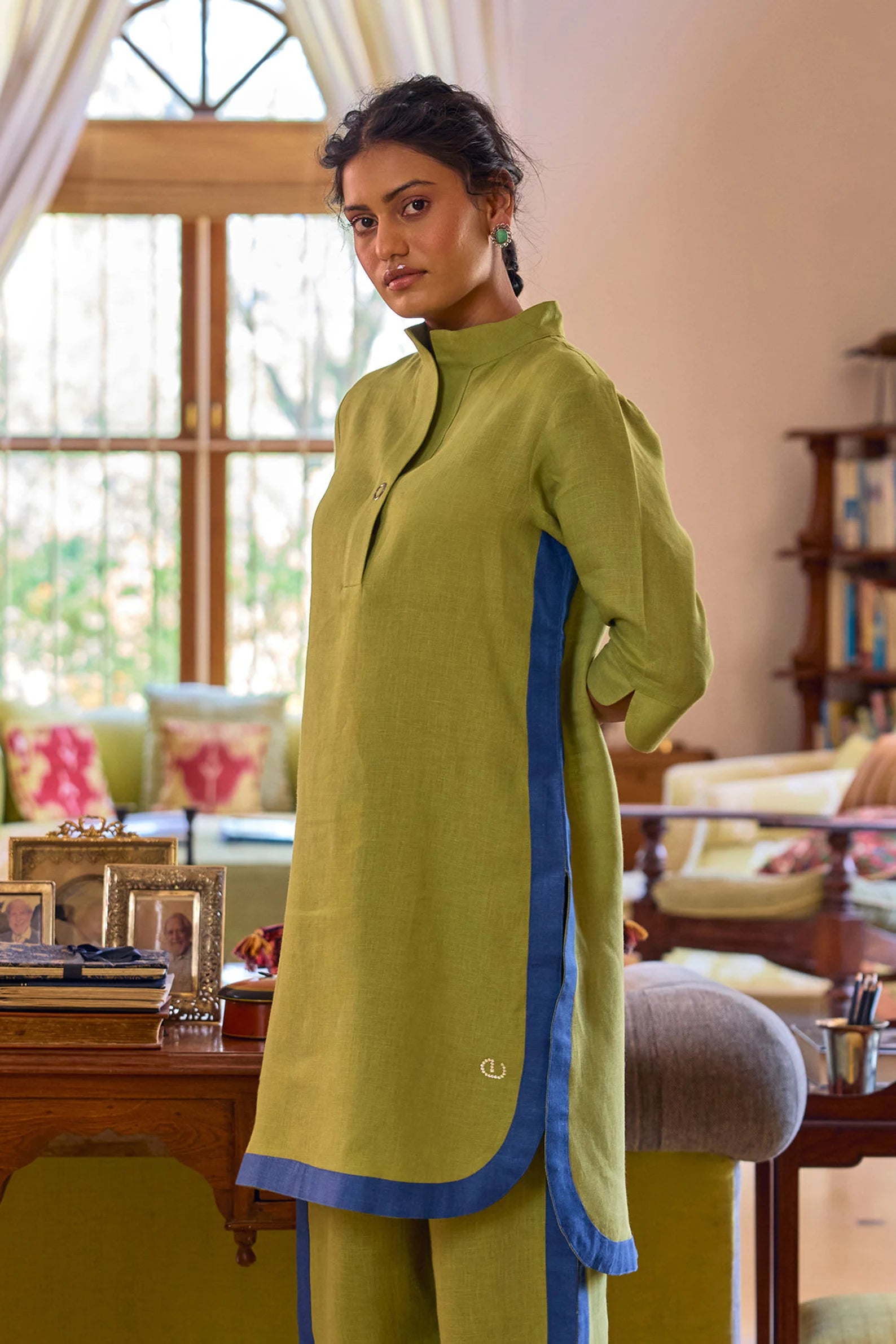 The Bryony Kurta Fabric- Linen