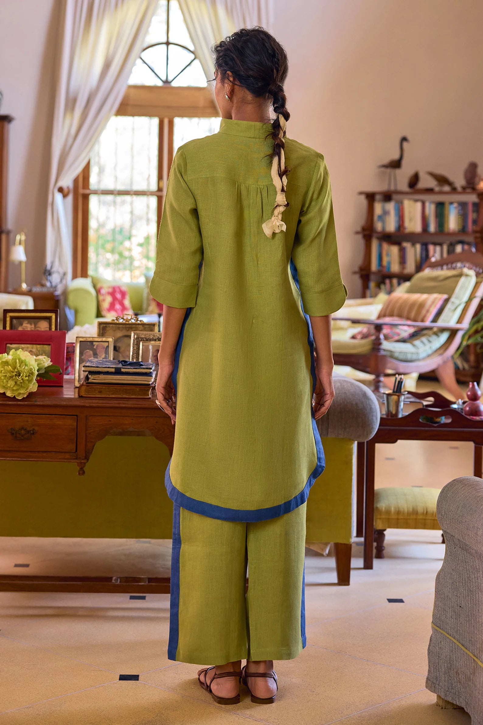 The Bryony Kurta Fabric- Linen