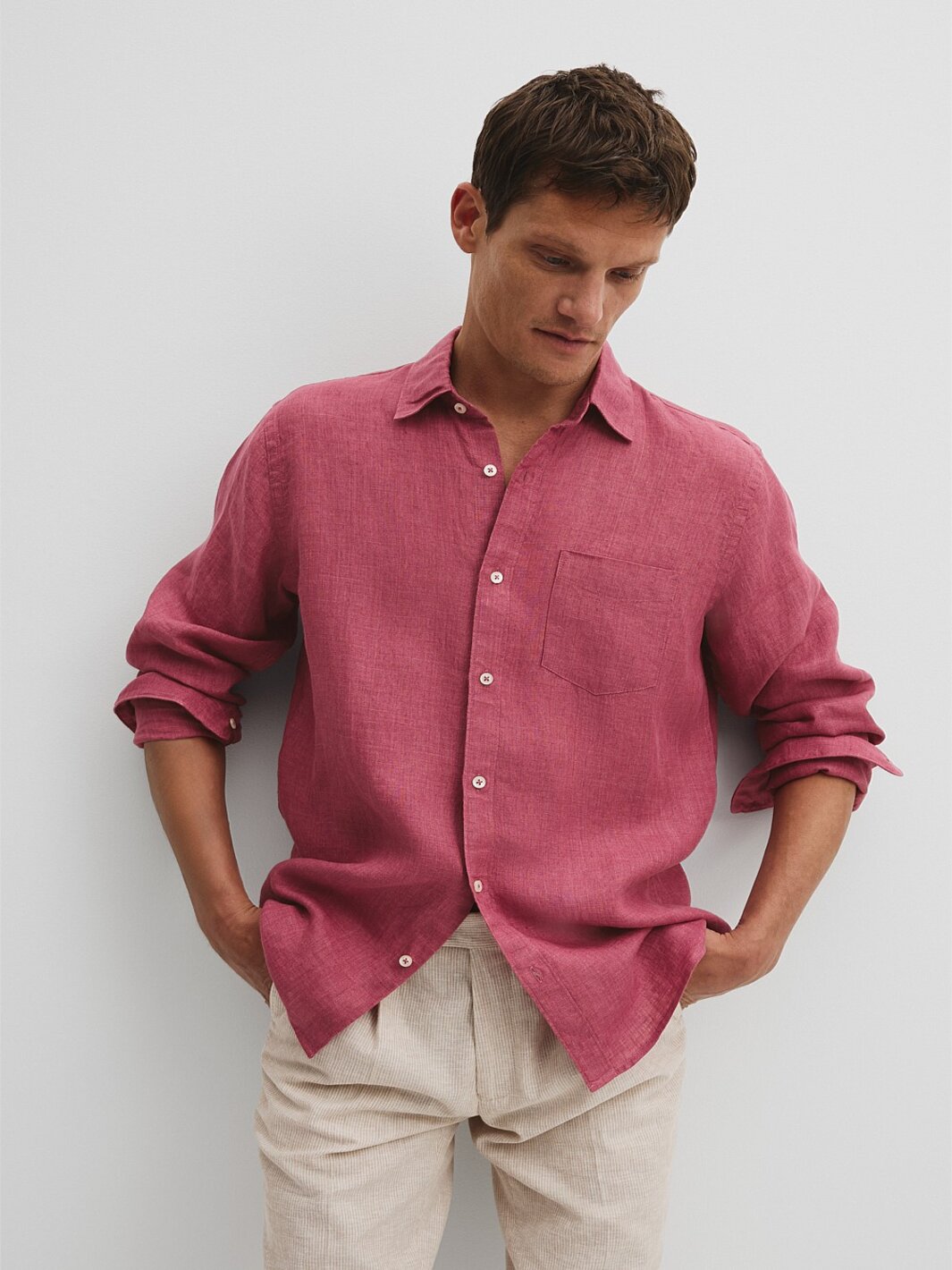 Regular Fit Organically Grown Delave Linen Shirt