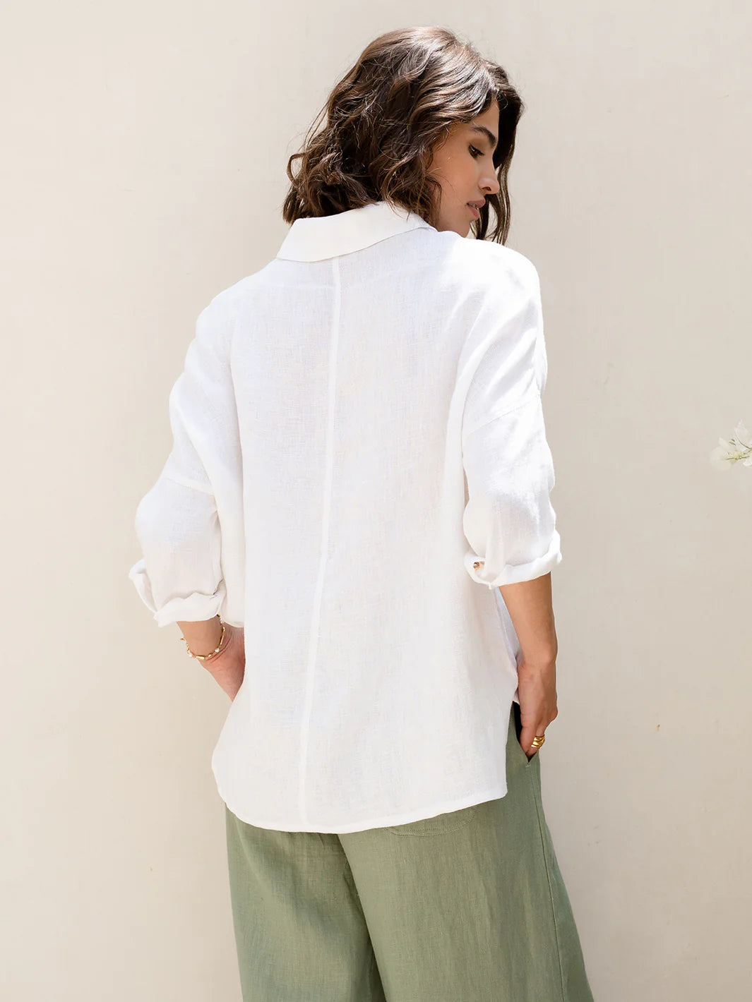 Laguna French Linen Shirt White