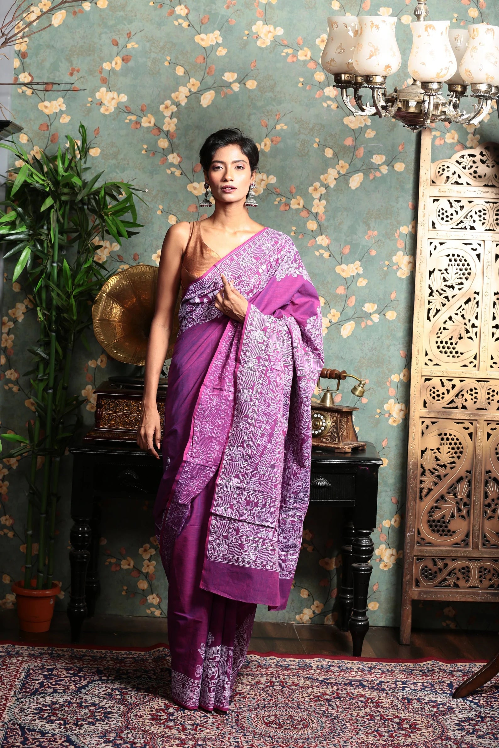 Madhubani Elegance, Artisanal Sarees, Unique Hand-Painted Sarees